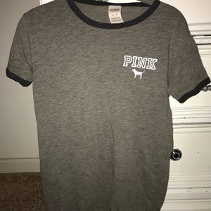 pink short sleeve top